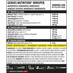 Genius Nutrition Whisper 400g caffein free - Cola