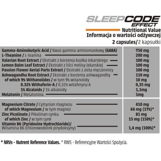 Human Code Sleep Code Effect 60caps
