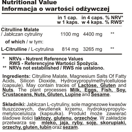 Genlab Citrugen CItrulline Malate 4400 120 vege caps