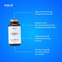 Evolite Nutrition Guarana 22% Caffeine 100caps