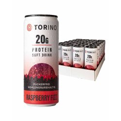 Torino 20g Protein Soft Drink 24x 330ml Raspberry Fizz