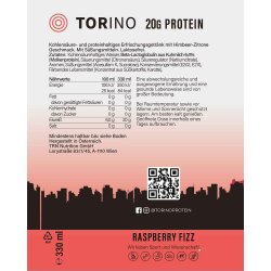 Torino 20g Protein Soft Drink 24x 330ml Raspberry Fizz