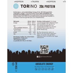 Torino 20g Protein Soft Drink 24x 330ml Absolute Energy