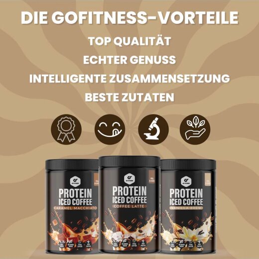 GoFitness Nutrition Protein Iced Coffee 900g Vanilla Brew