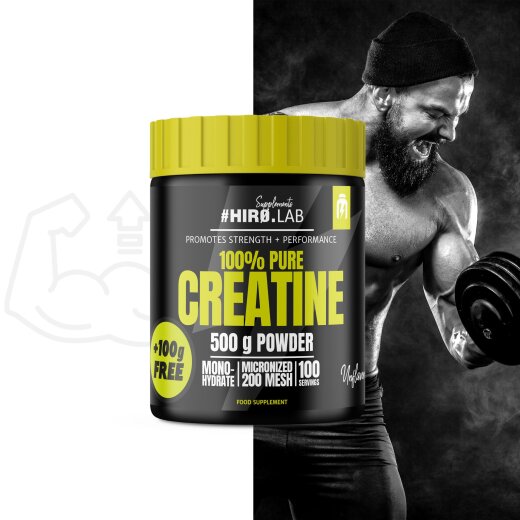 Hiro Lab 100% Pure Creatine Kreatin Monohydrat 500g + 100g FREE