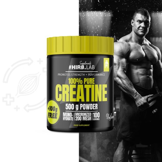 Hiro Lab 100% Pure Creatine Kreatin Monohydrat 500g + 100g FREE