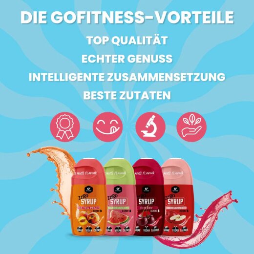GoFitness Nutrition Zero Syrup - 65 ml Red Apple
