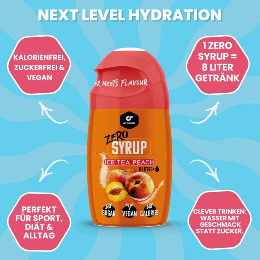 GoFitness Nutrition Zero Syrup - 65 ml Ice Tea Peach
