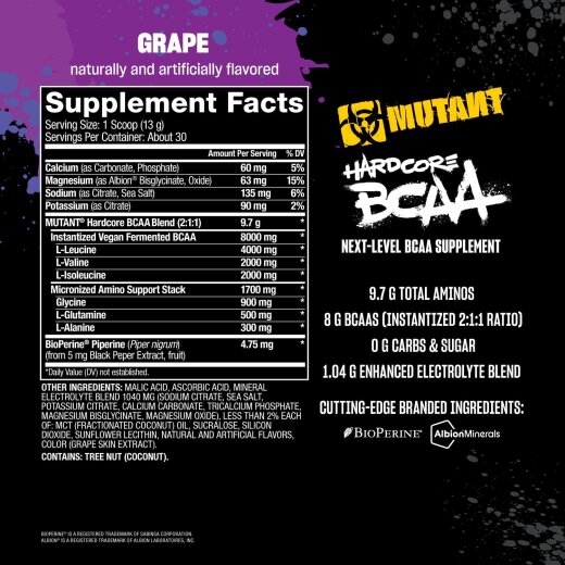 Mutant Hardcore BCAA - 390 g Watermelon