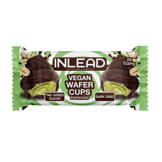 Inlead Nutrition Wafer Cups Vegan Pistachio Dark Choc 50 g