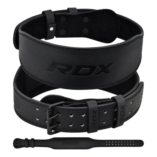 RDX Sports 4-Inch Leather Gym Belt L