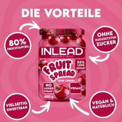 Inlead Nutrition Fruit Spread 400g Apple Cinnamon