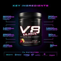 Vast Sports V8 Ultra Ultimate Preworkout 365g Pink Lemonade