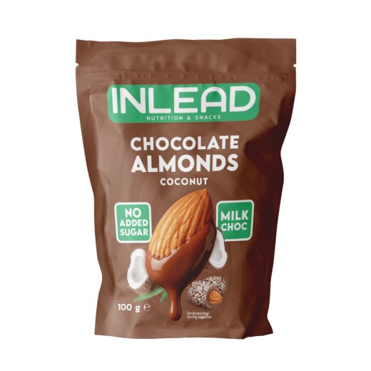 Inlead Nutrition Chocolate Almonds 100g Milk Choc Cinnamon