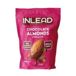 Inlead Nutrition Chocolate Almonds 100g Milk Choc Cinnamon