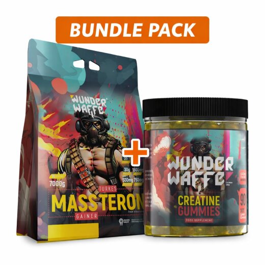 Wunderwaffe MASSTERON Mass Gainer - 7 kg + Creatine Gummies