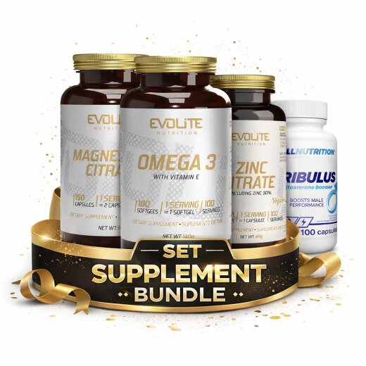 Evolite Zinc Citrate + Magnesium Citrate + Omega 3 + Allnutrition Tribulus