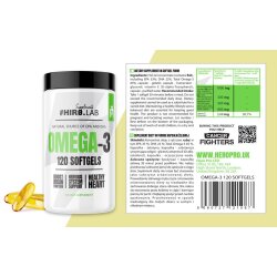 Hiro Lab Omega 3 - 1000 mg Fischöl - 330 EPA / 220 DHA - 120 Softgels