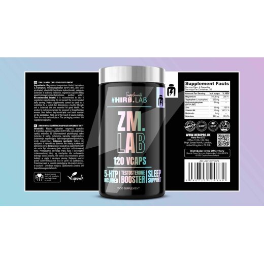 Hiro Lab ZM LAB – Magnesium, Zink & Melatonin – 120 vegane Kapseln