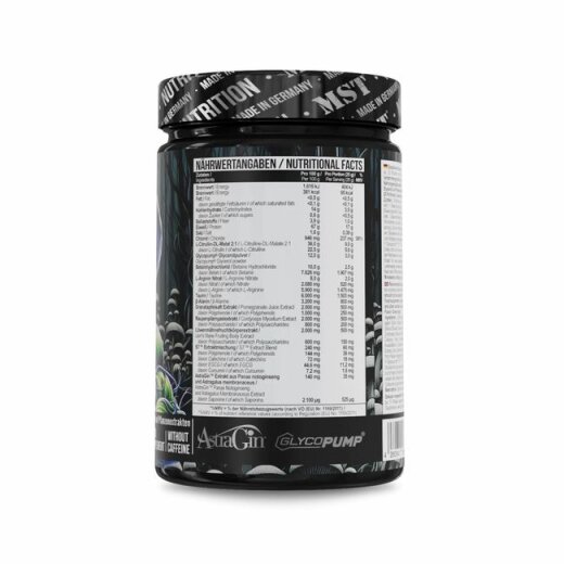 MST Nutrition Neuro Pump Pre-Workout Rocket Pop Cherry-Lime 540g