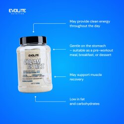Evolite Nutrition Cream of Rice 900g Natural