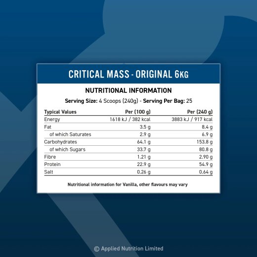 Applied Nutrition Critical Mass Original 6kg Cookies and Cream