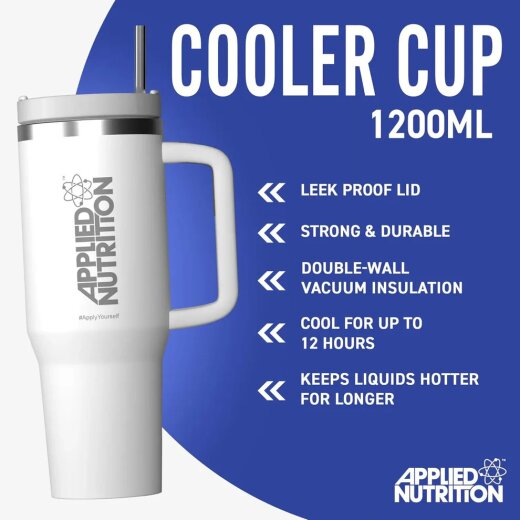 Applied Nutrition Cooler Tumbler Cup 1,2L White