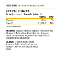 Applied Nutrition Magnesium & Vitamin D3 - 60 Kapseln
