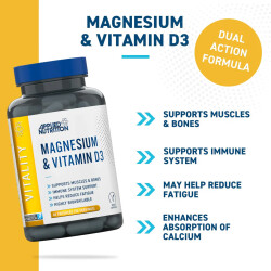Applied Nutrition Magnesium & Vitamin D3 - 60 Kapseln