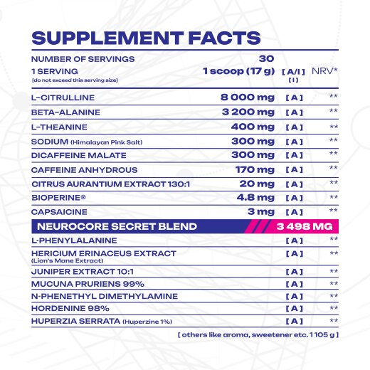 Veiny Galaxy Hyperion Pre-workout Booster 510g Absolute Pain (Peach Mango)