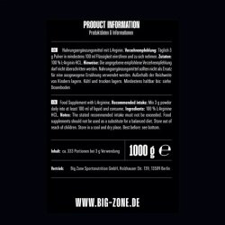 Big Zone L-Arginin HCL 1000g