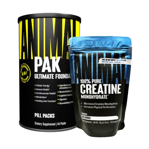 Universal Nutrition Animal Pak 44 Packs + Animal Creatine 150g