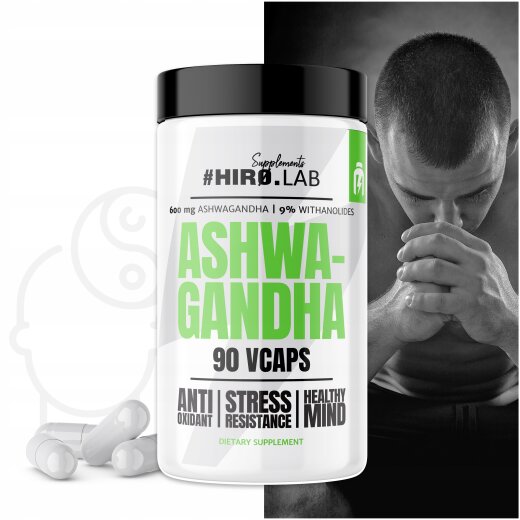 Hiro Lab Ashwagandha 600 mg - 90 Vegane Kapseln