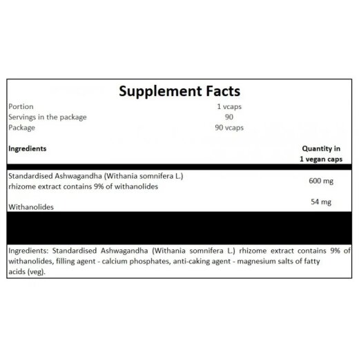 Hiro Lab Ashwagandha 600 mg - 90 Vegane Kapseln