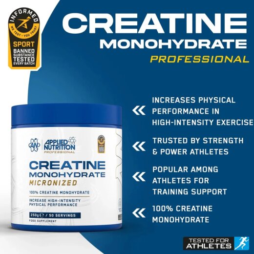 Applied Nutrition Creatine Monohydrate Pulver 1 kg Geschmackneutral