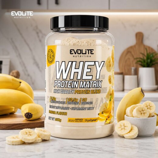 Evolite Nutrition Whey Protein Matrix 900g Banana