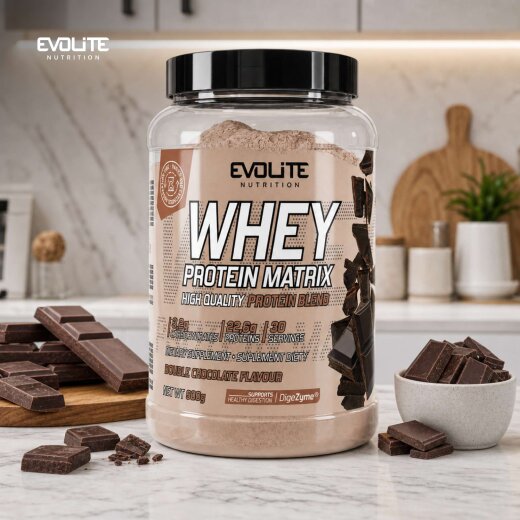 Evolite Nutrition Whey Protein Matrix 900g Double Chocolate