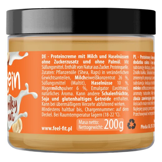 Feel Fit Protein Milky Nut Spread 200g