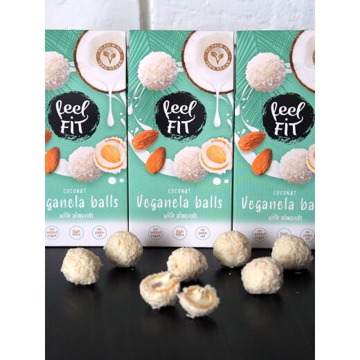 Feel Fit Coconut Veganela Balls with Almonds 63g