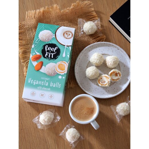 Feel Fit Coconut Veganela Balls with Almonds 63g