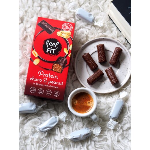Feel Fit Protein Choco and Peanut in dark chocolate 83g
