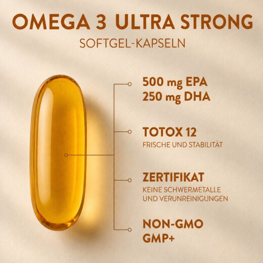 Iron Flex Omega 3 Ultra Strong 500mg EPA/250mg DHA - 200 Kapseln