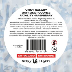 Veiny Galaxy Fatality Koffein Pouches 200 mg Raspberry