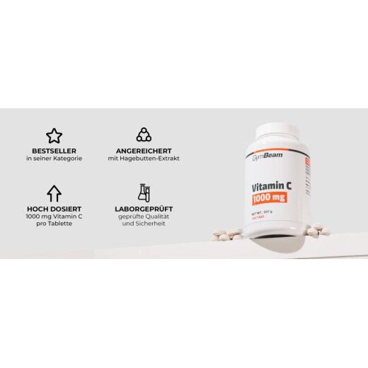 GymBeam Vitamin C 1000 mg 365 Tabletten