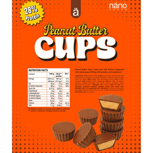 Nano Supps Peanut Butter Cups Protein Snack 80g