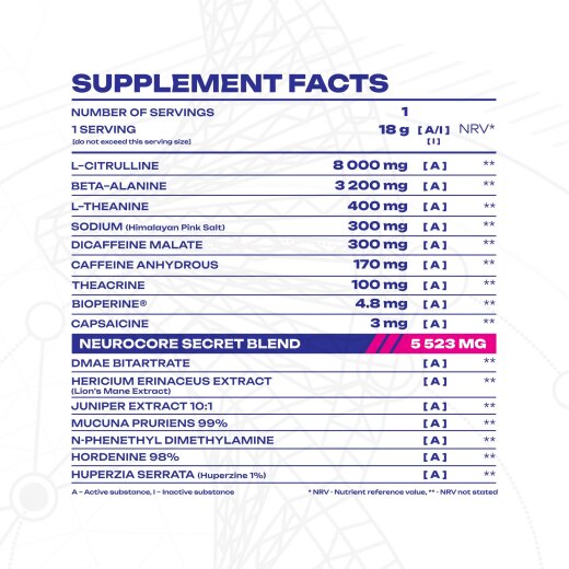 Veiny Galaxy Hyperion Pre-Workout Booster 18g Absolute Pain (Peach Mango)